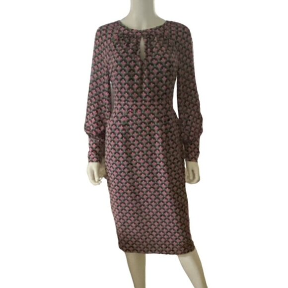 Boden Portia Floral Long Sleeve Dress 4 - Picture 1 of 5